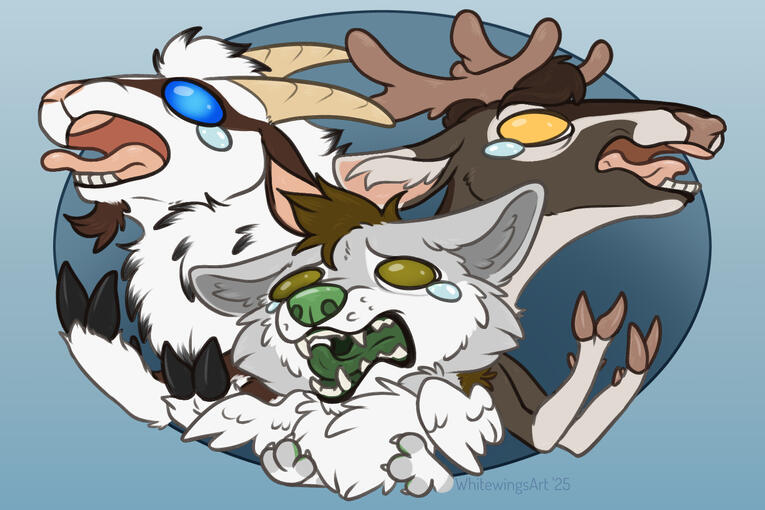 Mini - Portrait (and paws) - Colored